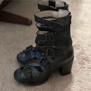Freebird by Steven Black Buckle Heeled Boots
